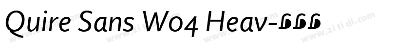 Quire Sans W04 Heav字体转换